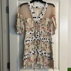 For Love and Lemons butterscotch ruffle dress